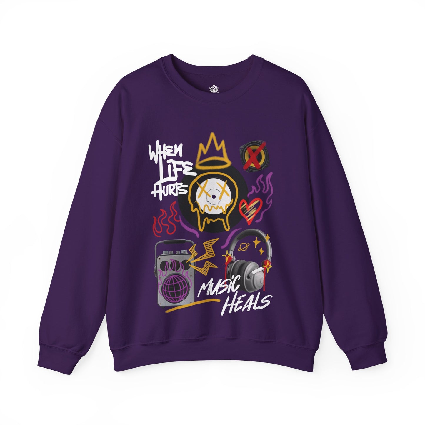"When Life Hurts, Music Heals" Sweatshirt (Unisex)