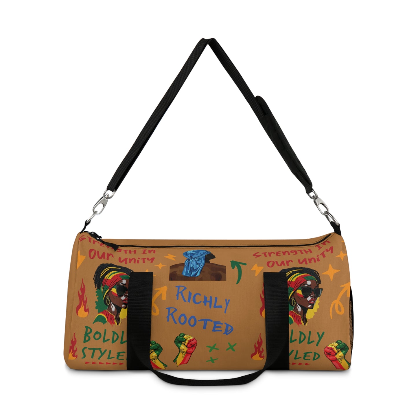 "Bold Culture, Bolder Styles" Duffel Bag