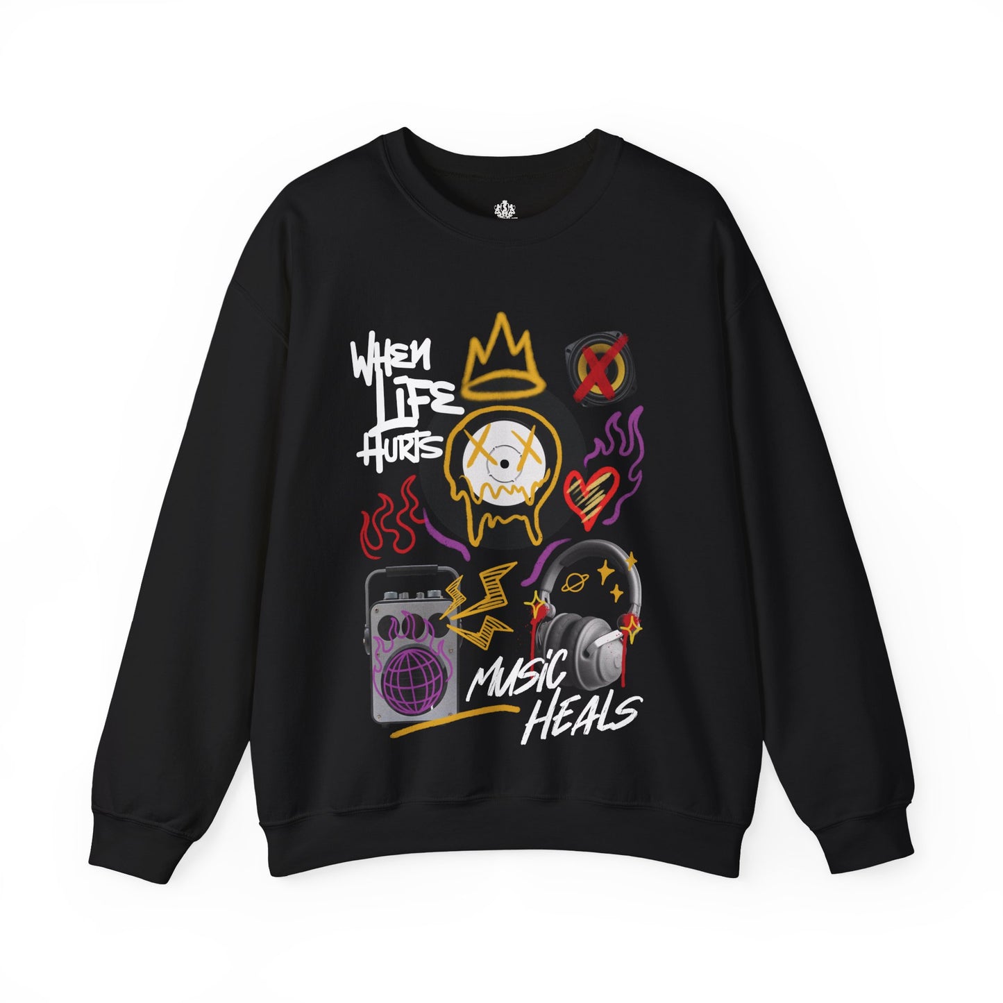 "When Life Hurts, Music Heals" Sweatshirt (Unisex)