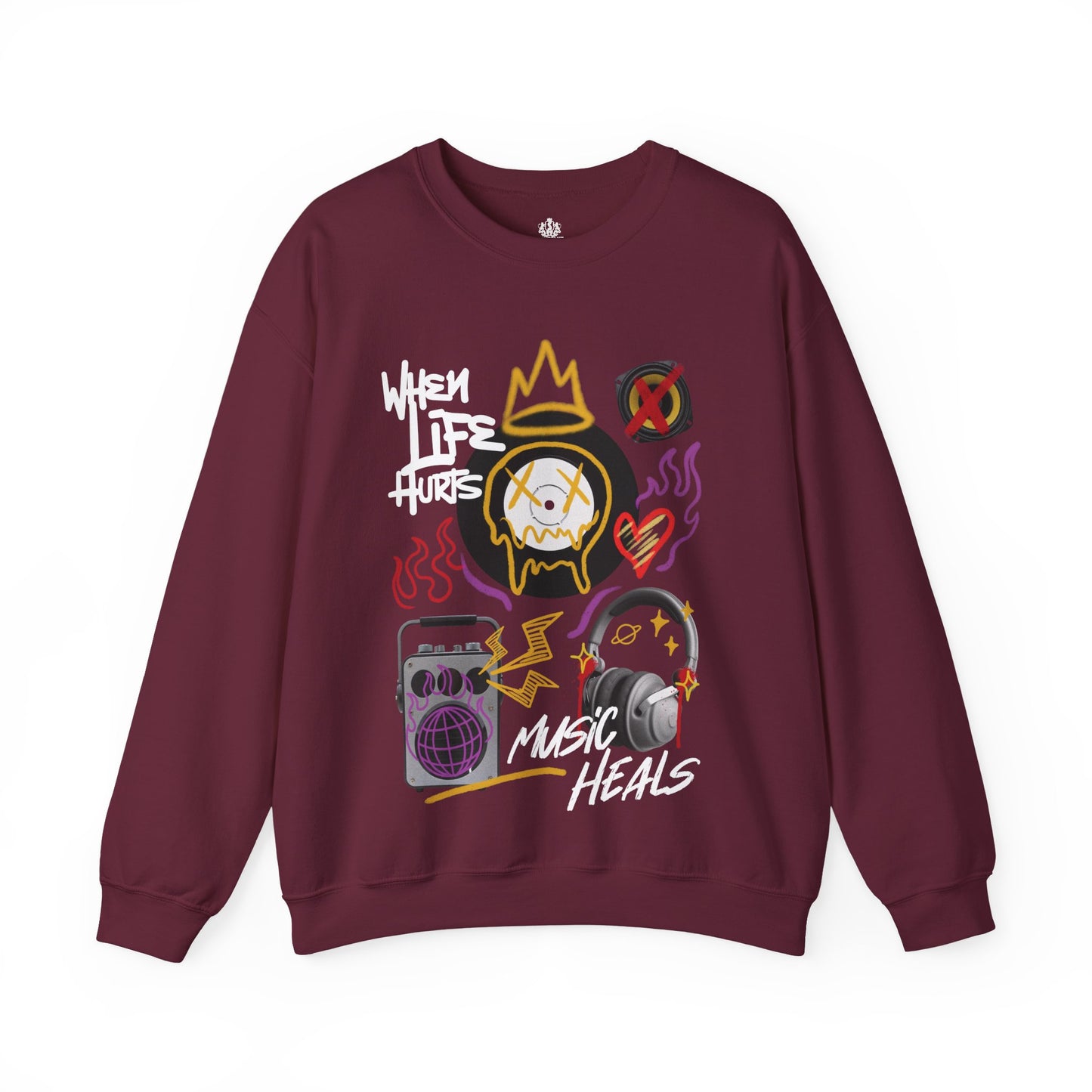 "When Life Hurts, Music Heals" Sweatshirt (Unisex)