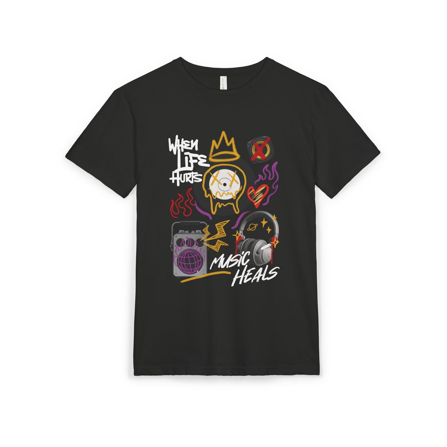 "When Life Hurts, Music Heals" Tee (Unisex)