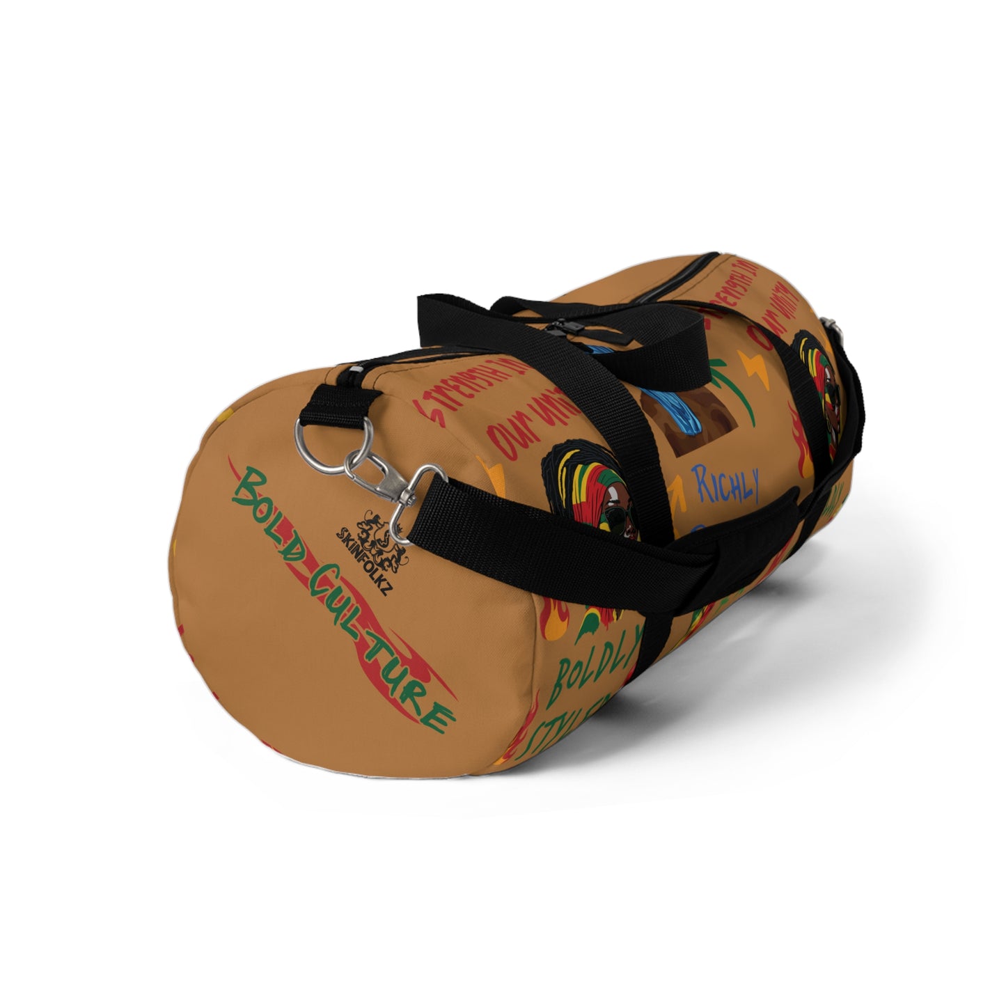 "Bold Culture, Bolder Styles" Duffel Bag