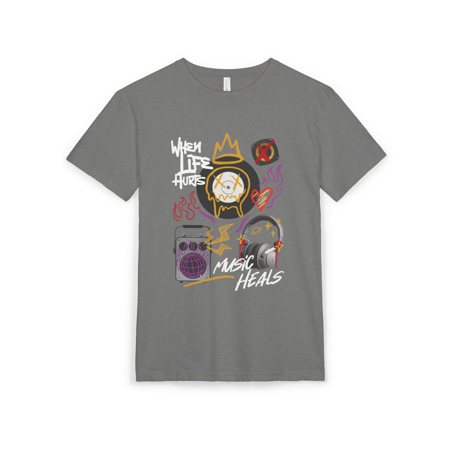 "When Life Hurts, Music Heals" Tee (Unisex)