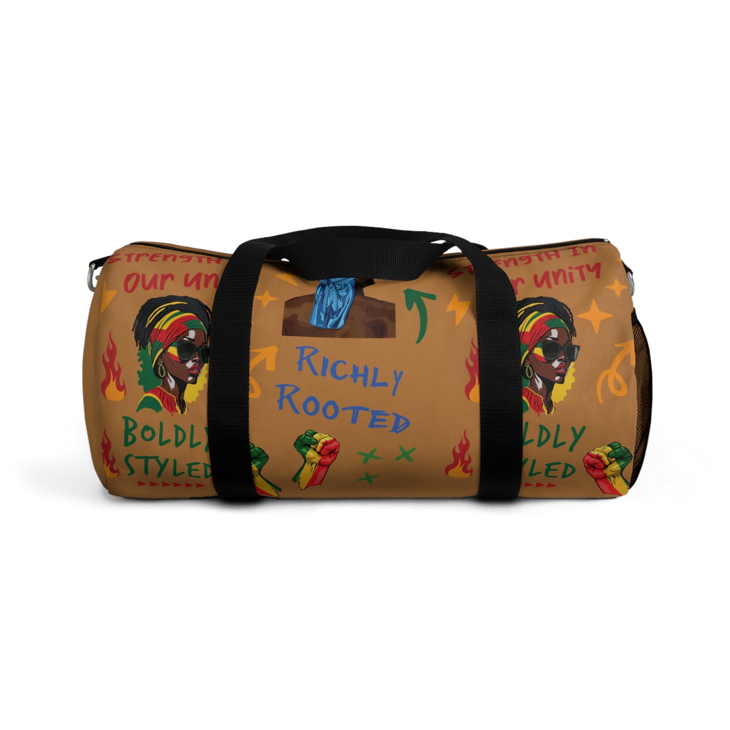 "Bold Culture, Bolder Styles" Duffel Bag
