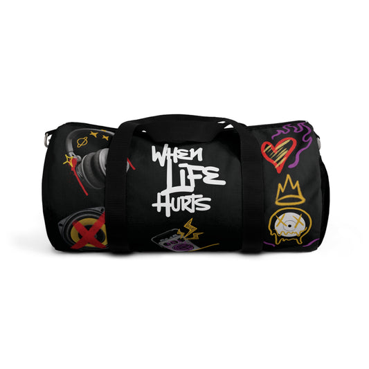"When Life Hurts, Music Heals" Duffel Bag